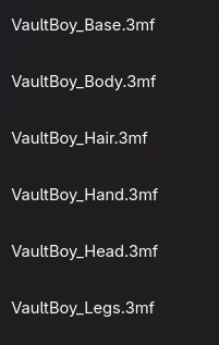 Each model saved as its own properly named file.